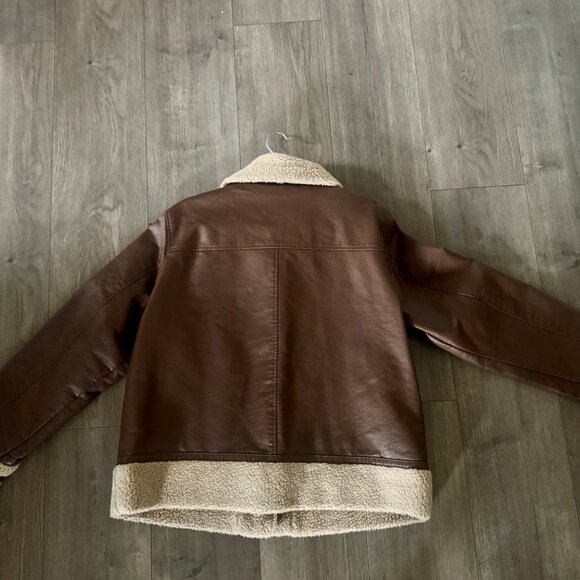 🧥 Universal Thread Faux Leather Sherpa Aviator Jacket | XXL - Picture 9 of 9